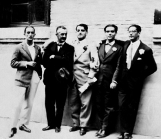 Dalí, Moreno Villa, Buñuel, Fderico García Lorca y Rubio Sacristán